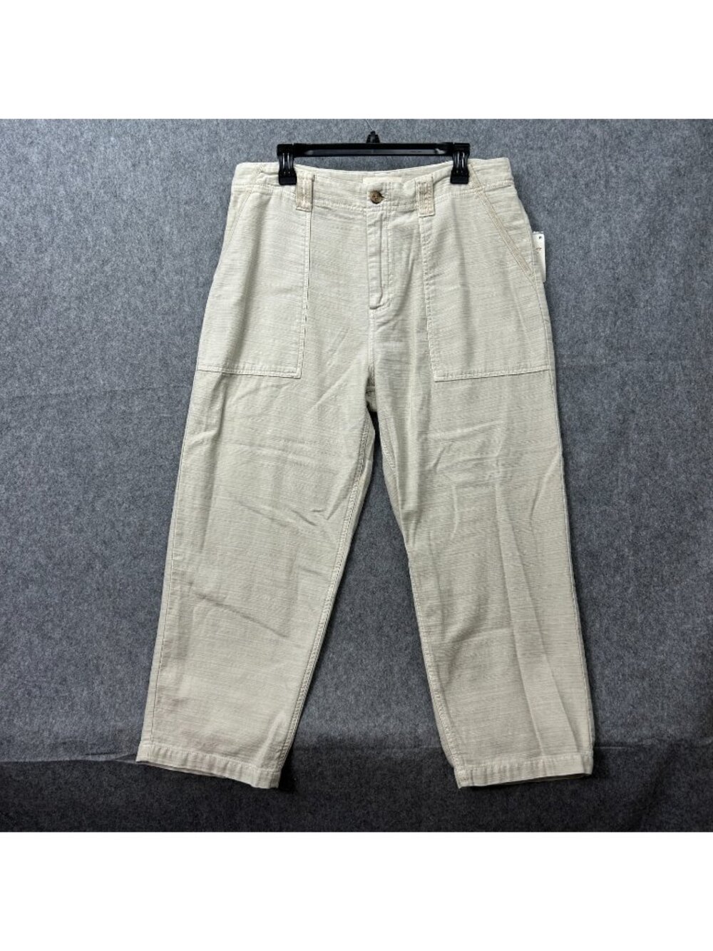Lucky Brand Easy Pocket Utility Pants Women's Size 12 High Rise Tofu Khaki NWT